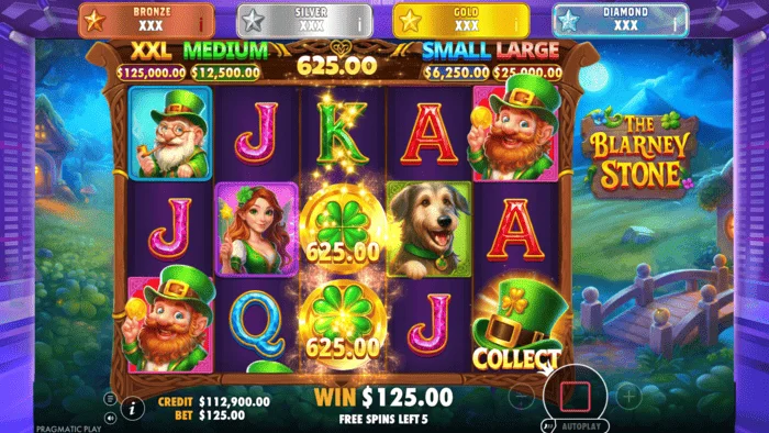 The Blarney Stone - pantalla de Money Collect con sombrero en el quinto carrete